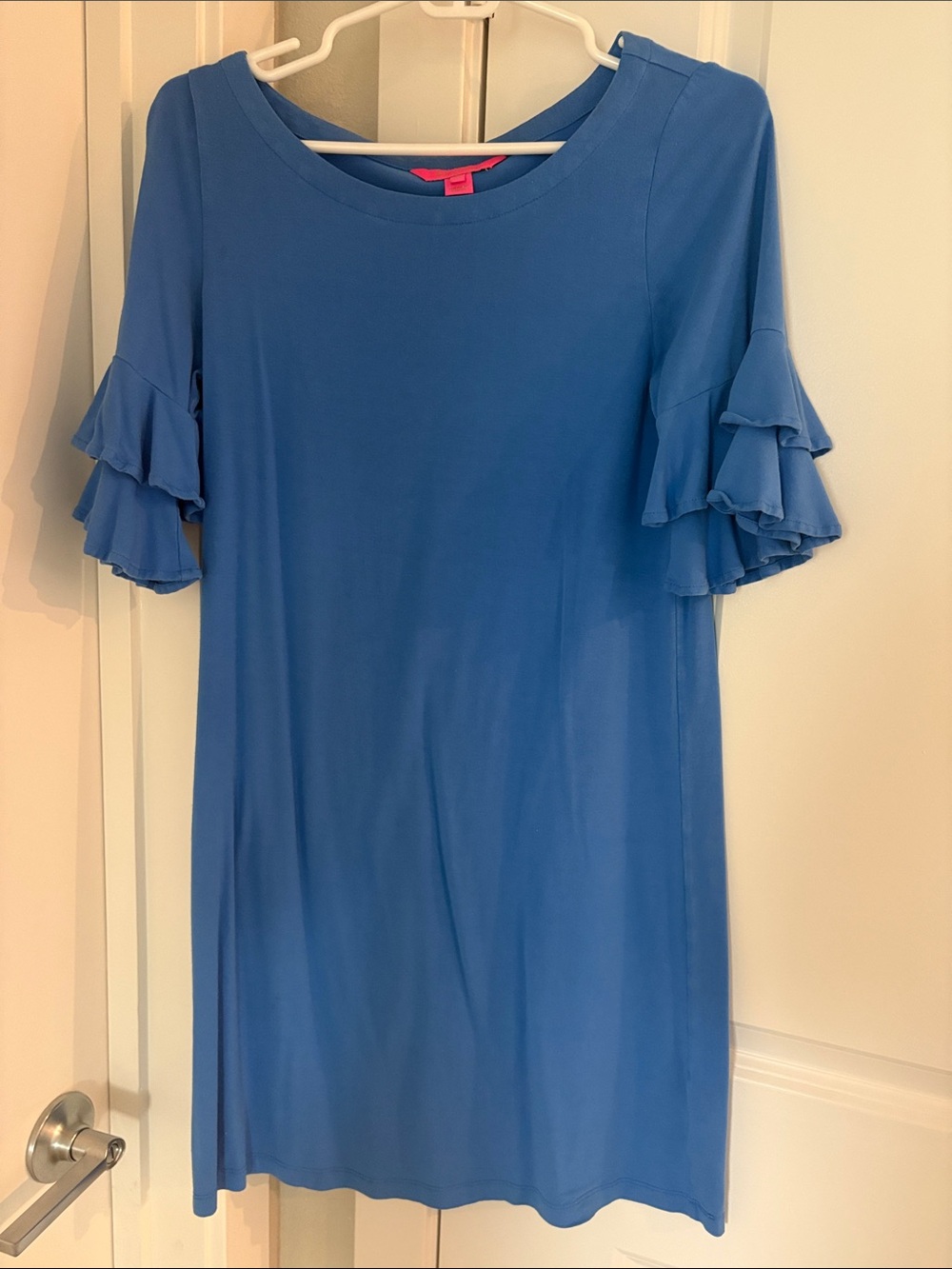 Lilly Pulitzer Blue Ruffle Sleeve Dress XS